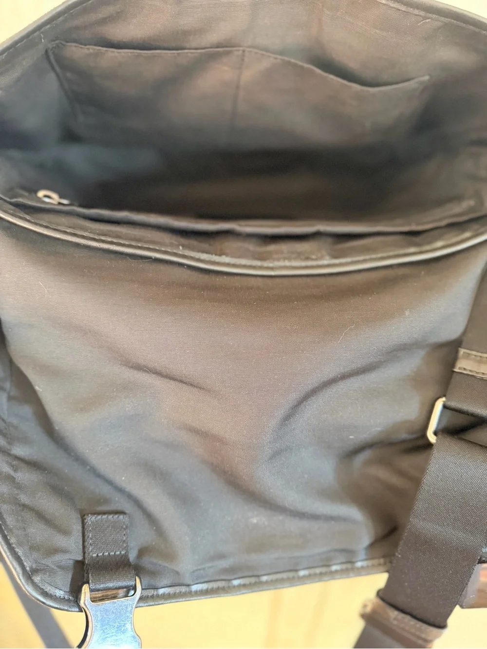 COACH Men's Black Leather Messenger Bag - Modern Commuter Satchel